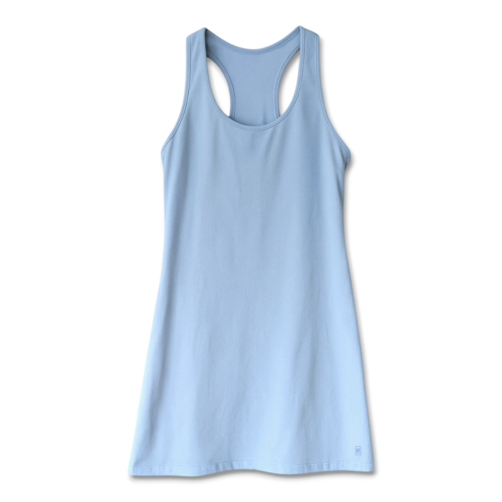 NWT Sweaty‎ Betty Power Workout Unitard Shorts dress in Breeze Blue sz L - Picture 5 of 16